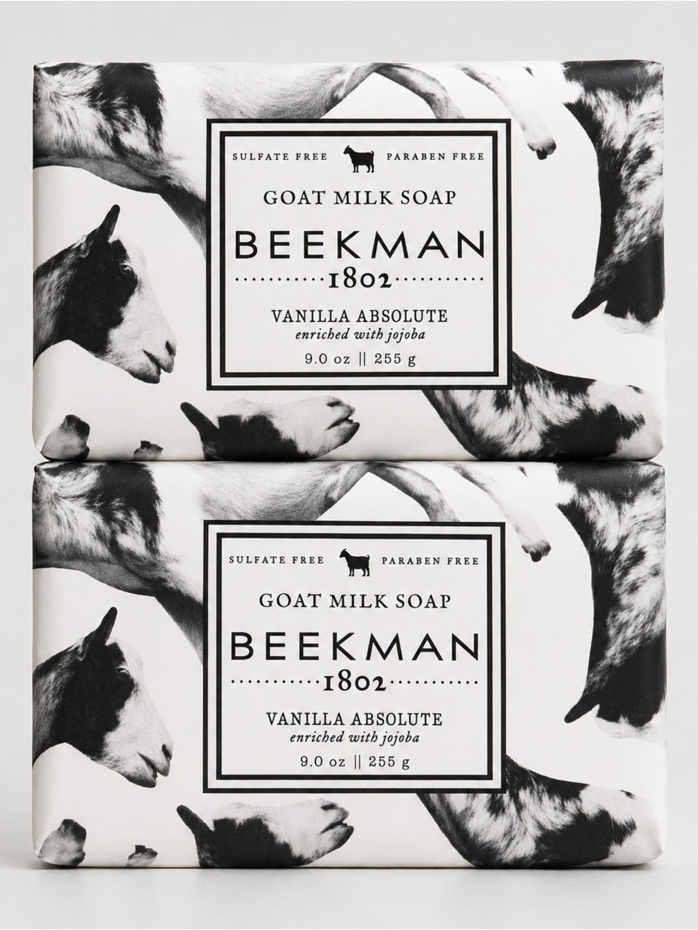 Beekman 1802 Goat Milk Soap (VANILLA ABSOLUTE) LOT OF 2! Huge 9 oz.